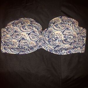 Victoria's Secret Strapless Padded Bathing Suit Top Bikini Top Bra 36D